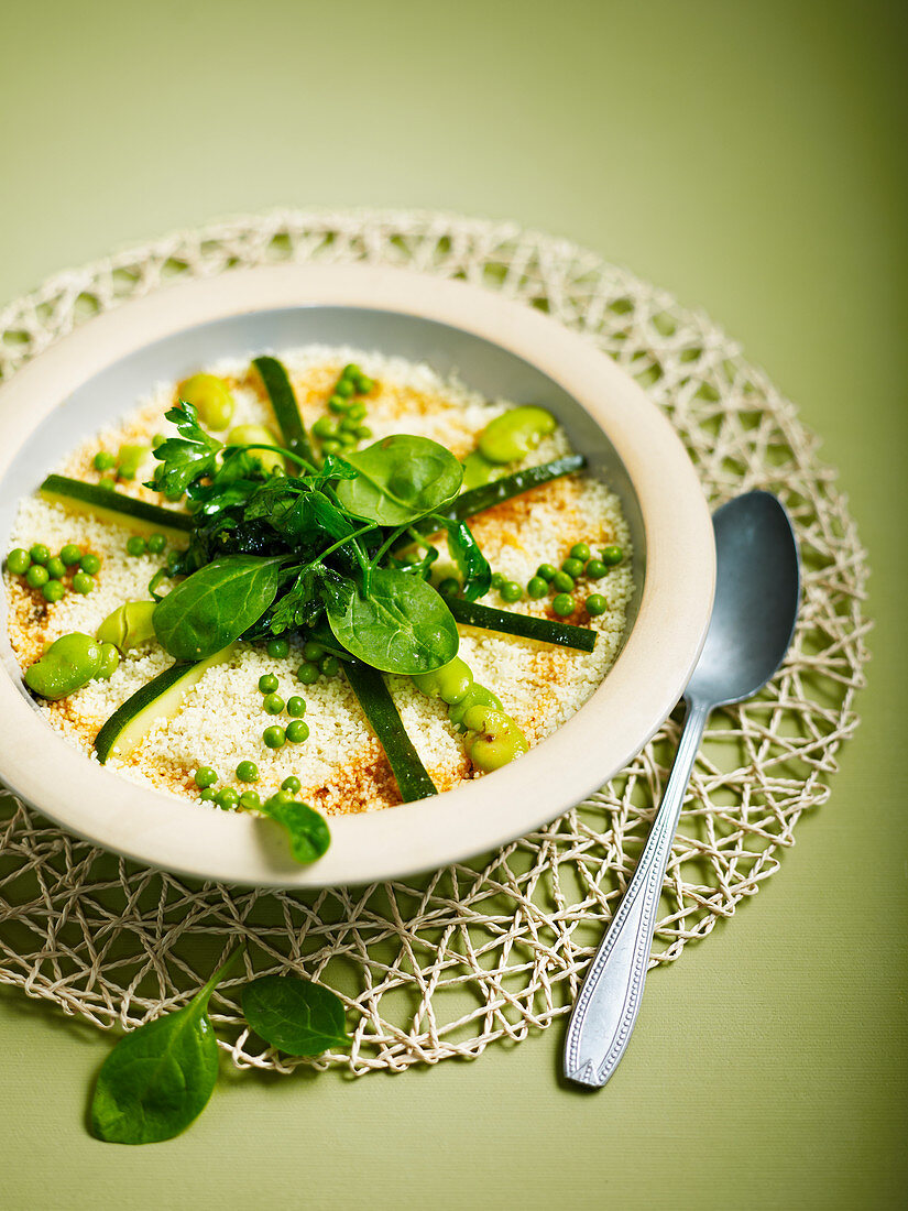 Couscous mit grünem Gemüse