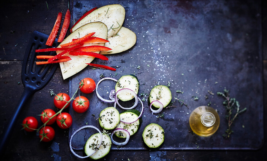 Vegetables to be prepared a la plancha