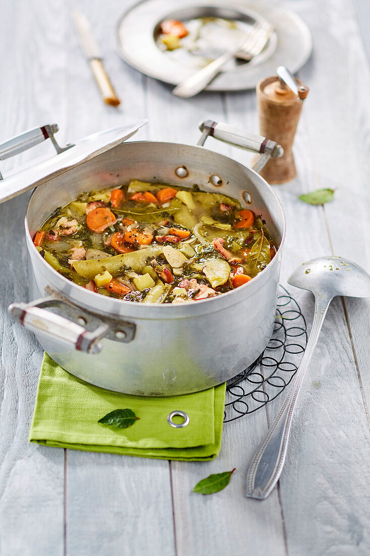 Barigoule with artichokes and beans (stew, France)