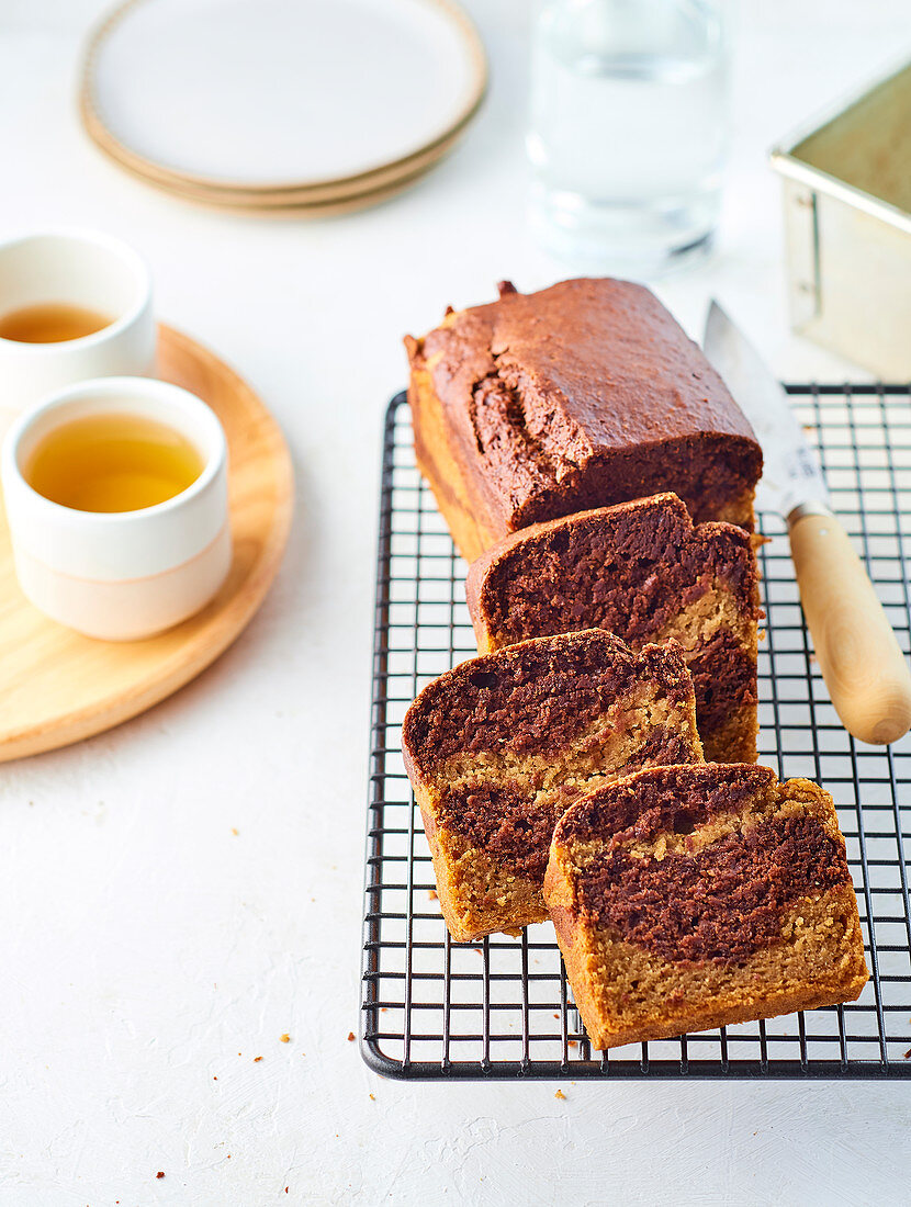 Marmorkuchen, angeschnitten