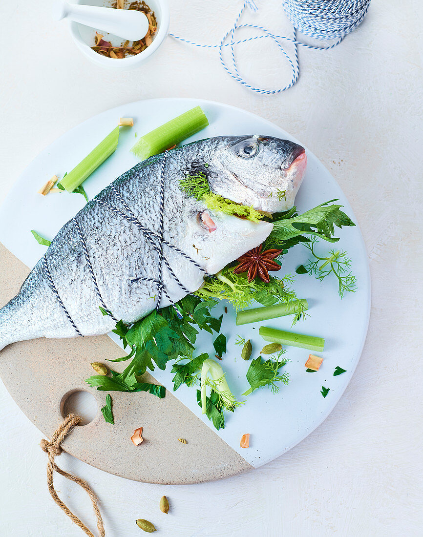 Fish with celery
