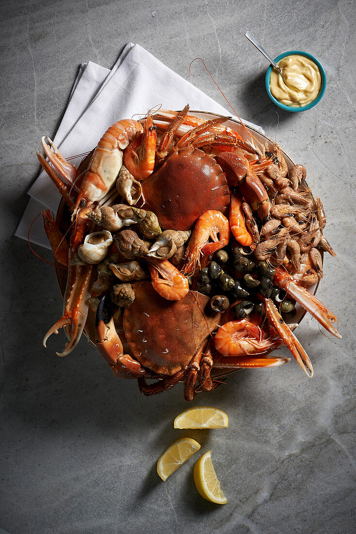 Platter of seafood