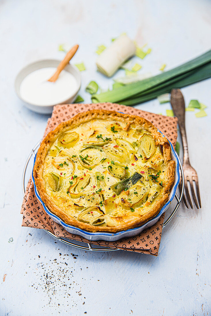 Leek quiche