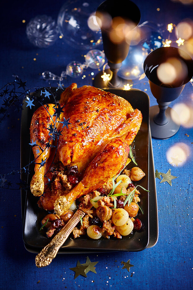 Christmas turkey with chestnuts