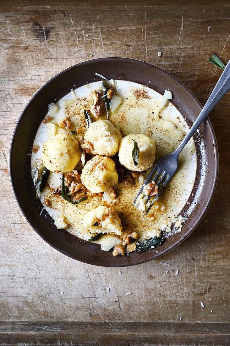 Gnudi, ricotta dumplings