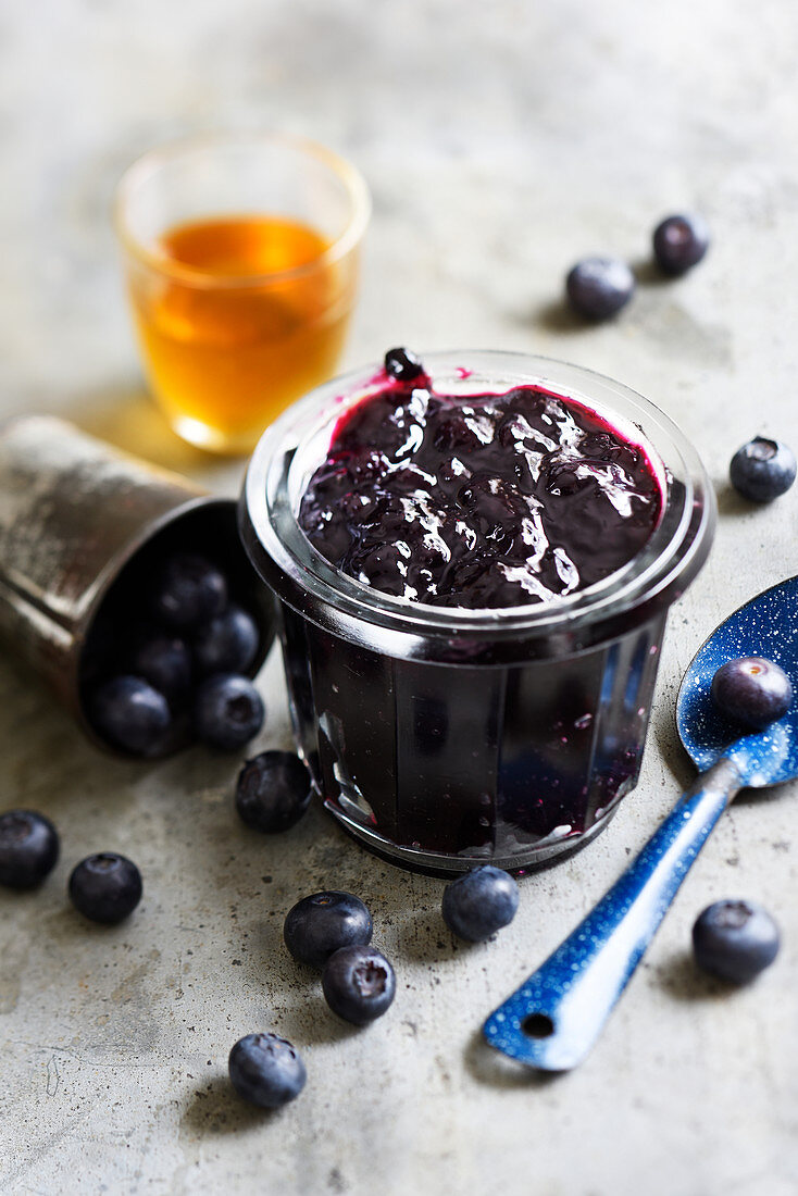Blueberry and maple syrup jam