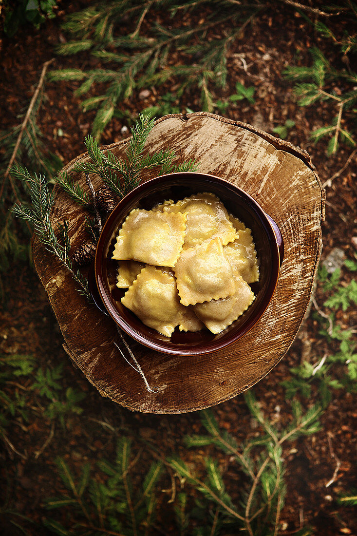 Ravioli mit Fleischfüllung