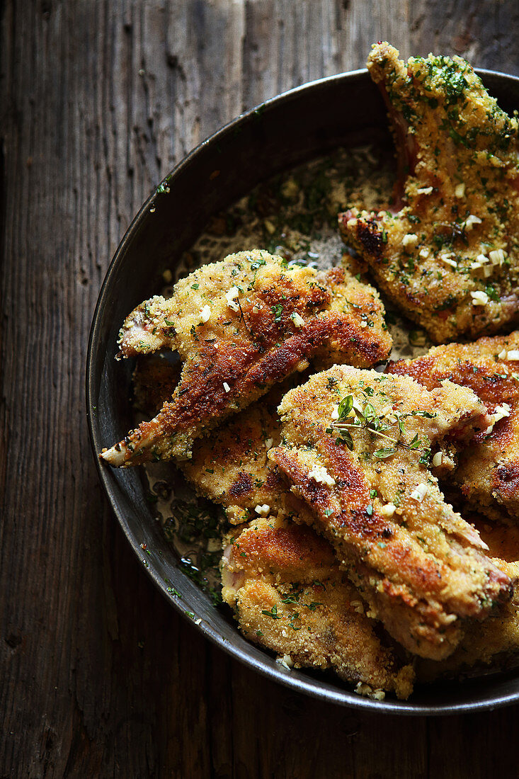 Lamb chops in herb crust