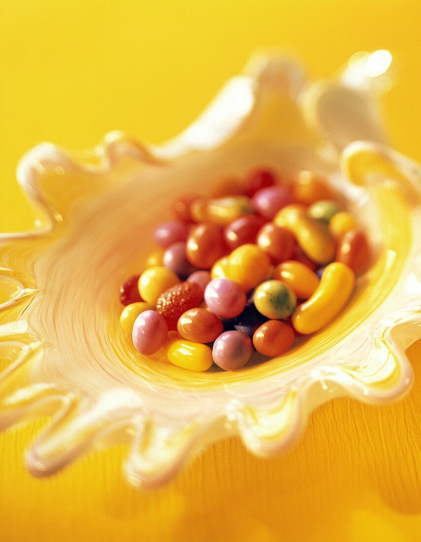 Colorful Candy in Candy Dish