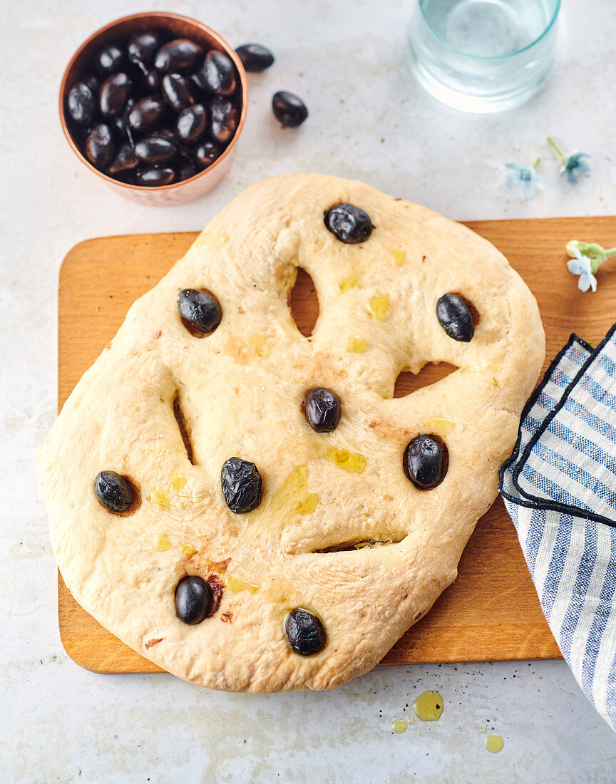 Fougasse with olives (Provence, France)