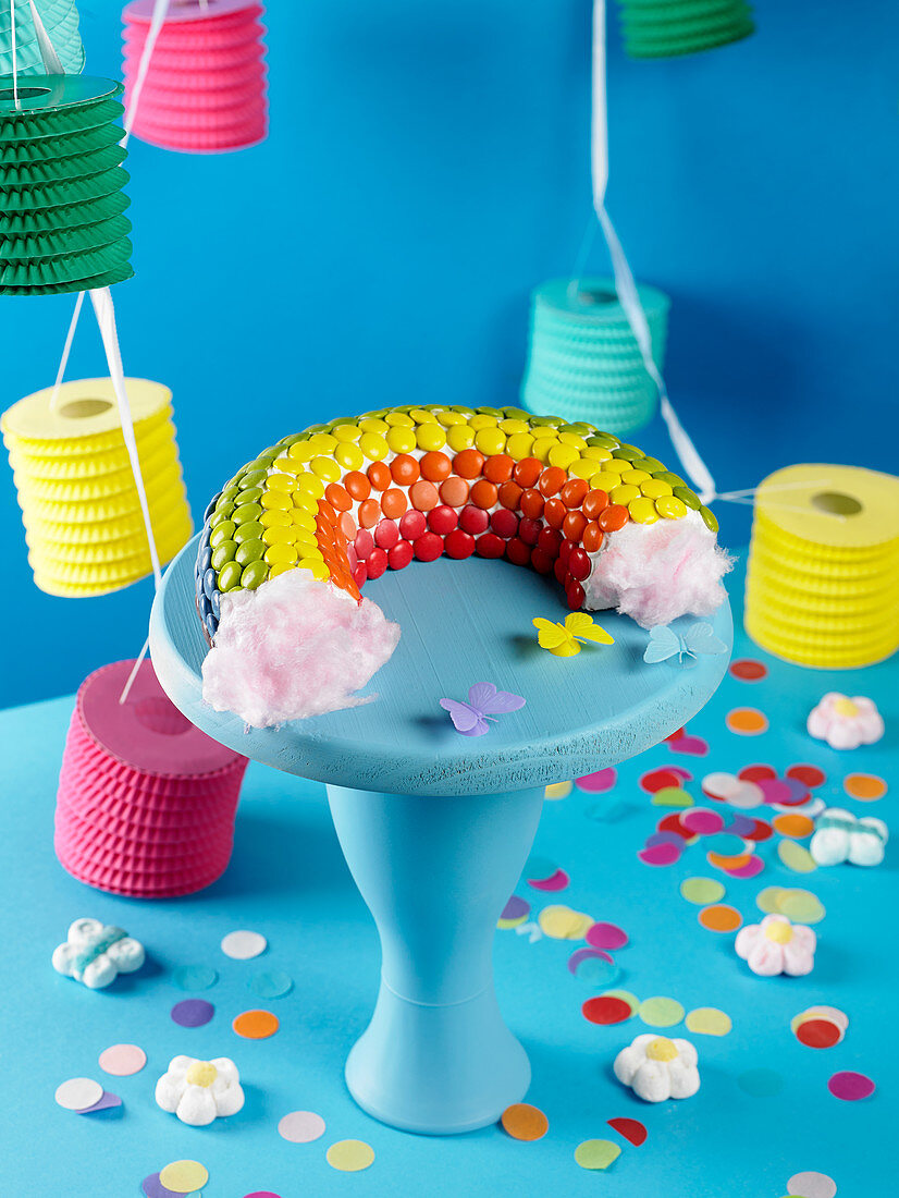 Regenbogen-Smarties-Kuchen