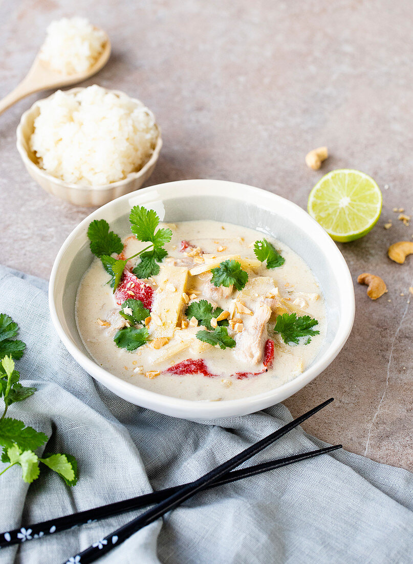Chicken and coconut Thai curry