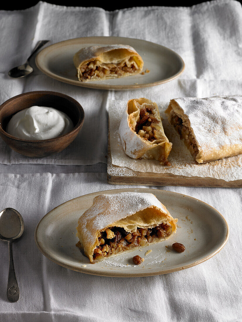 Strudel with sultanas
