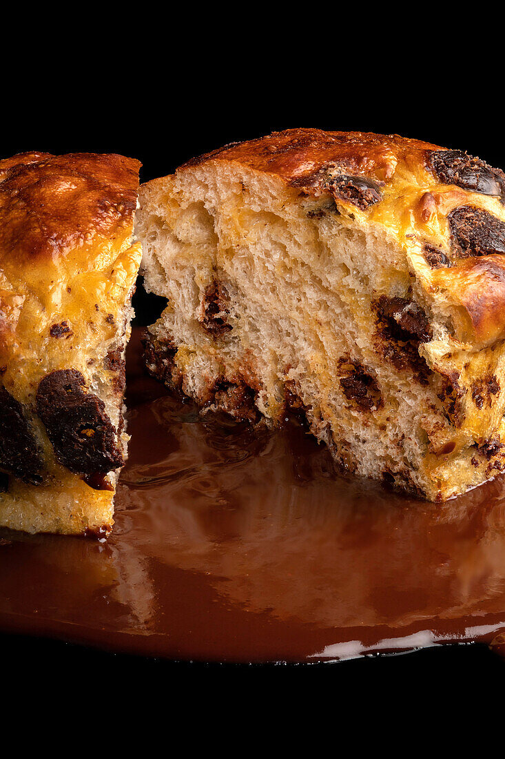 Chocolate Brioche with chocolate sprinkles