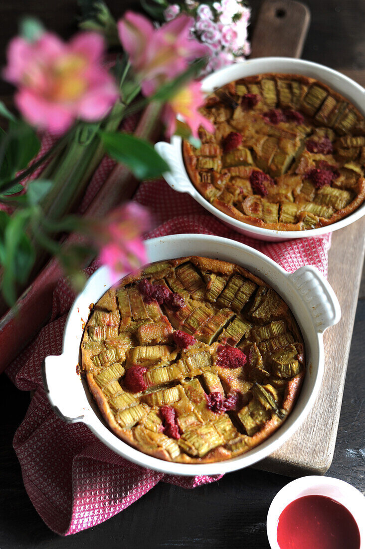 Rhubarb clafoutis