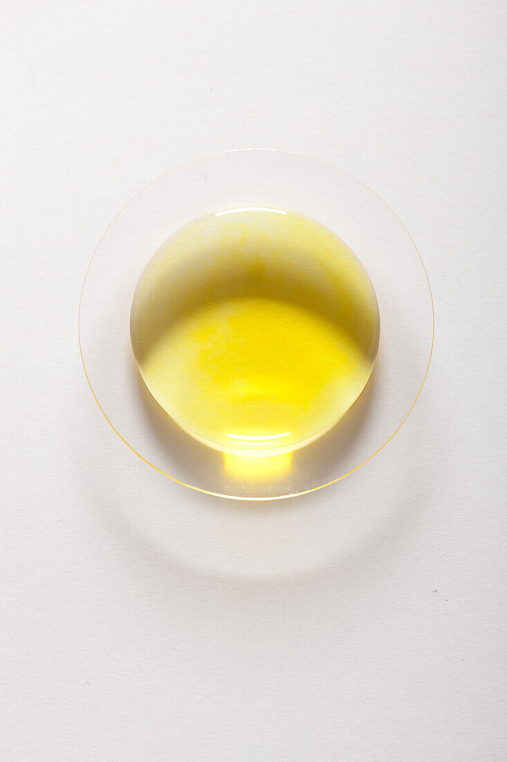 Mimosa flower syrup in a glass bowl