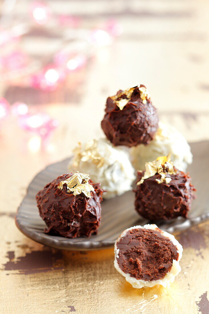 Assortment of truffles for the holidays