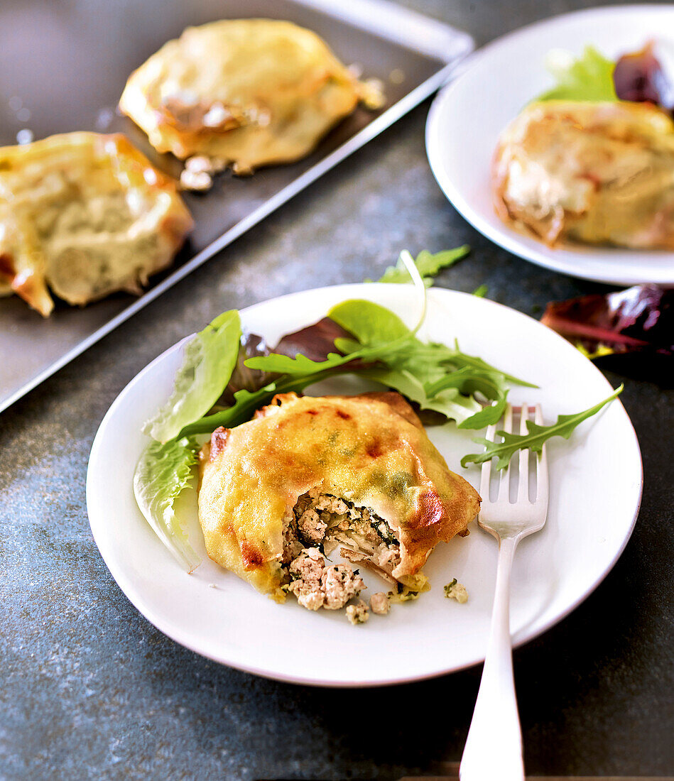 Oven baked meat cakes
