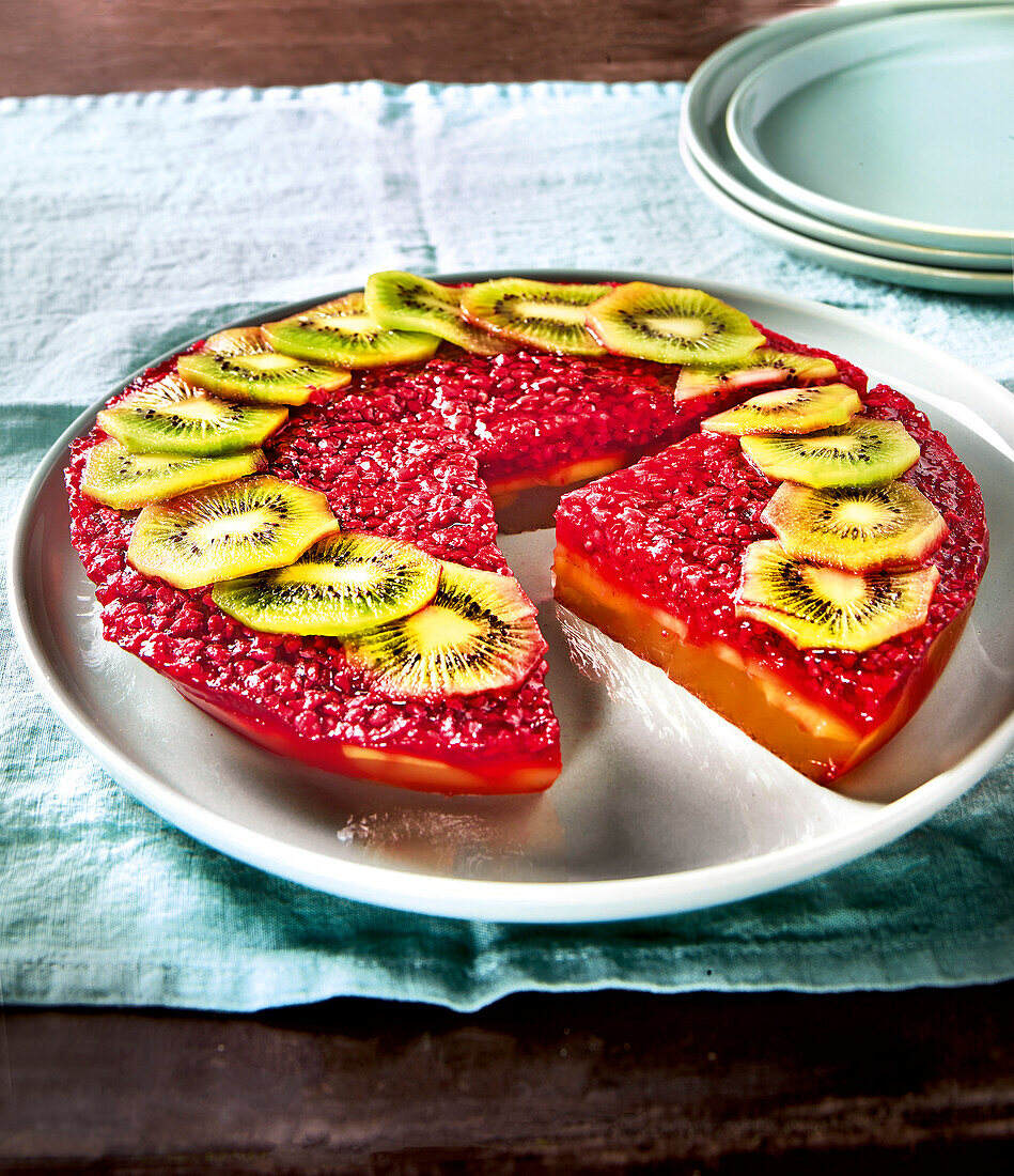 Rainbow Cake Fruit Jelly Cake