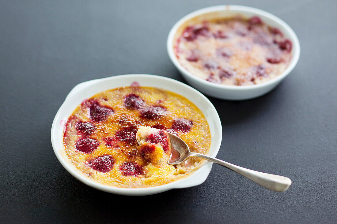 Raspberry Crème brûlée .Step by step recipe