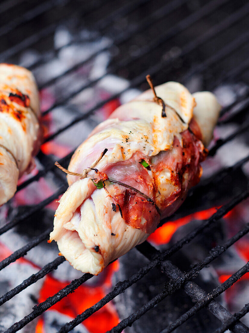 Involtini on the grill (Close Up)