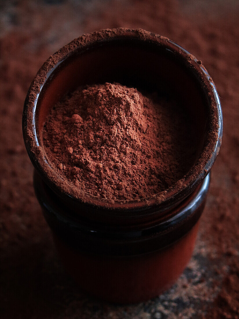 Cocoa powder in a bowl