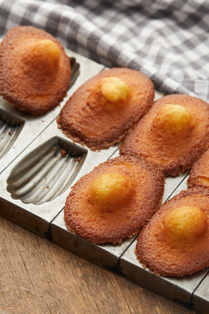 Madeleines in their mould