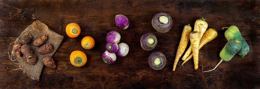 Panoramic shot of vegetables