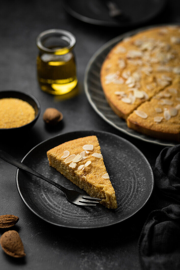 Polenta and almond cake