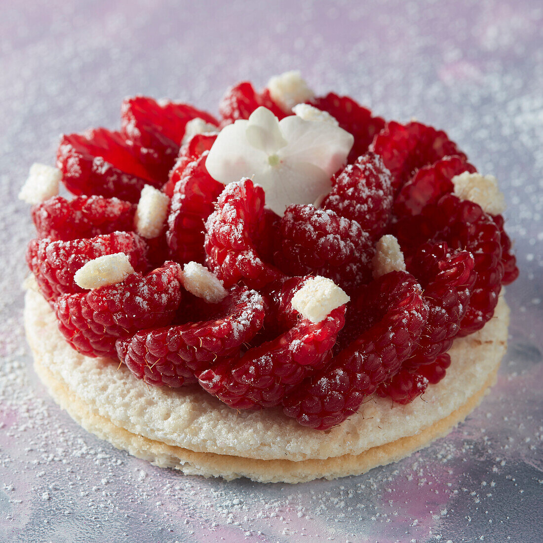 Dacquoise mit Himbeeren (Frankreich)