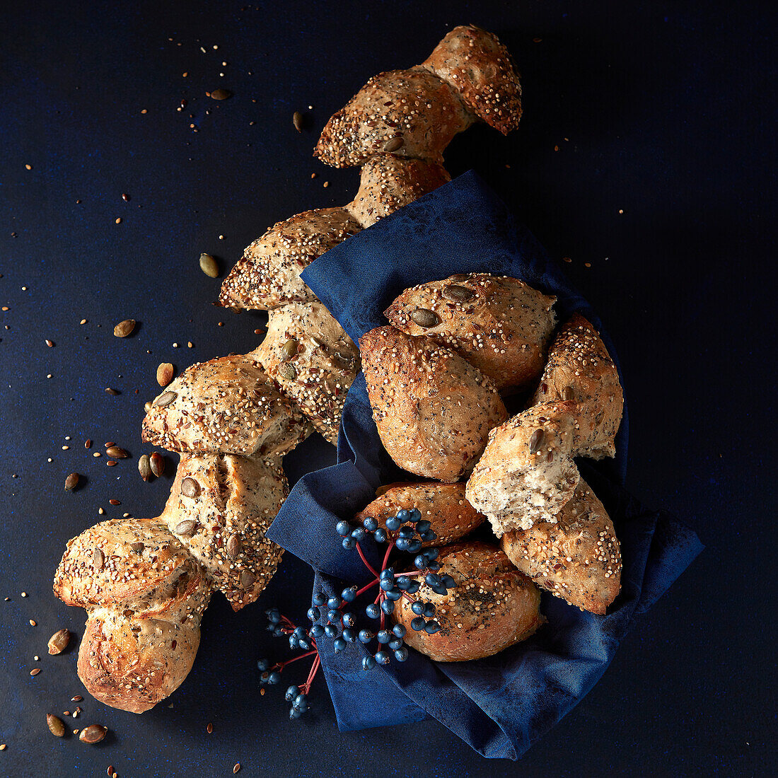 Multigrain bread with different seeds