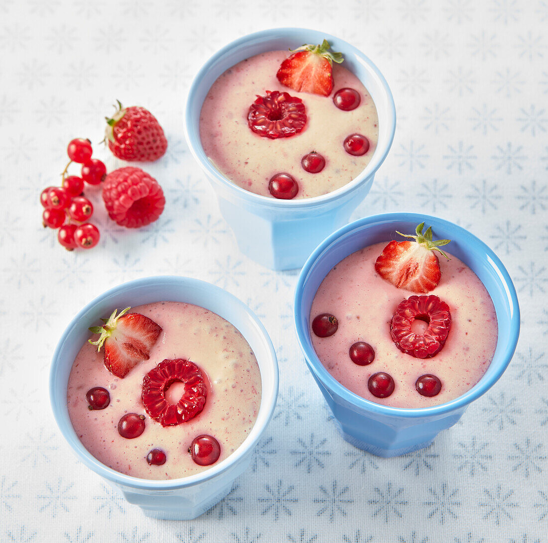 Summer berry milkshake