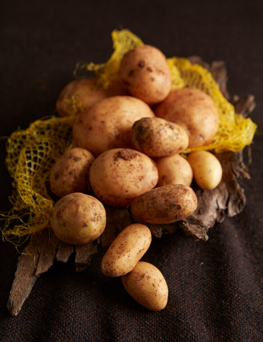 String bag of potatoes
