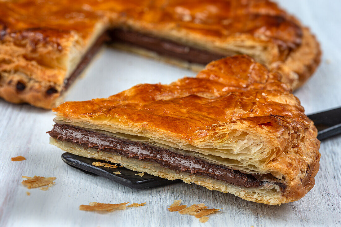 Chopped chocolate galette de rois