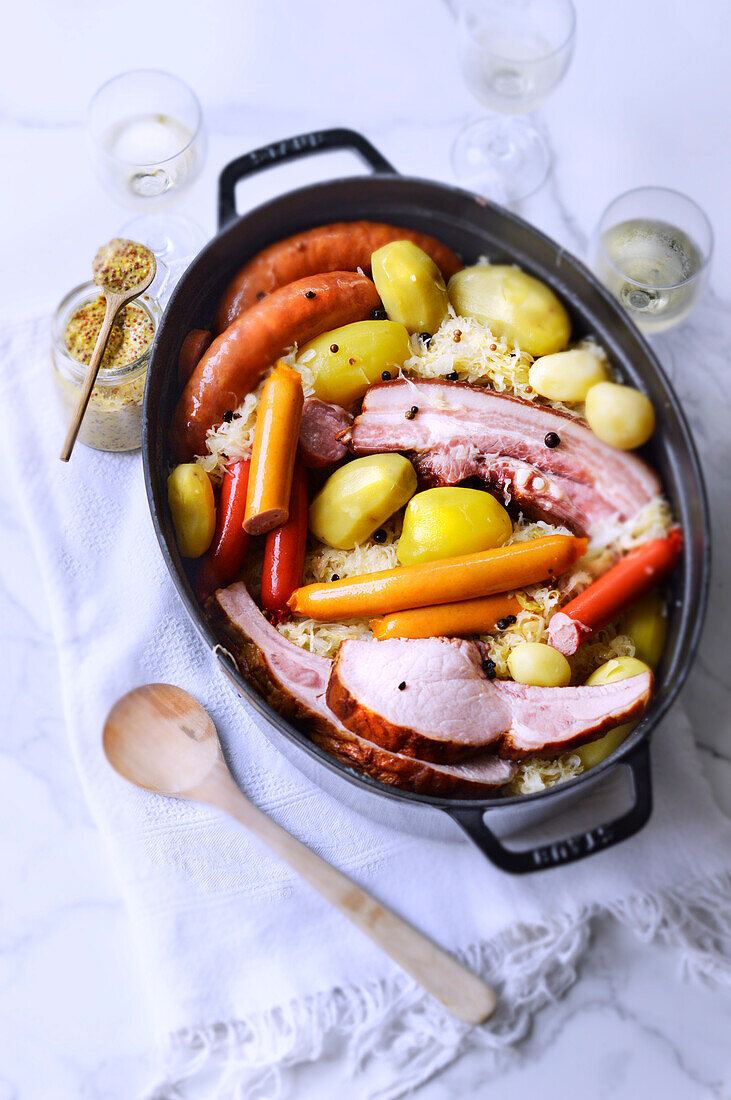 Choucroute with sauerkraut (France)