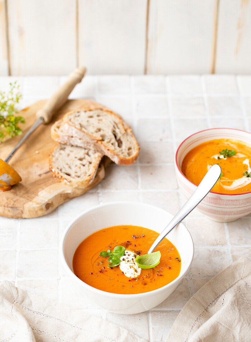 Sweet potato and tomato soup