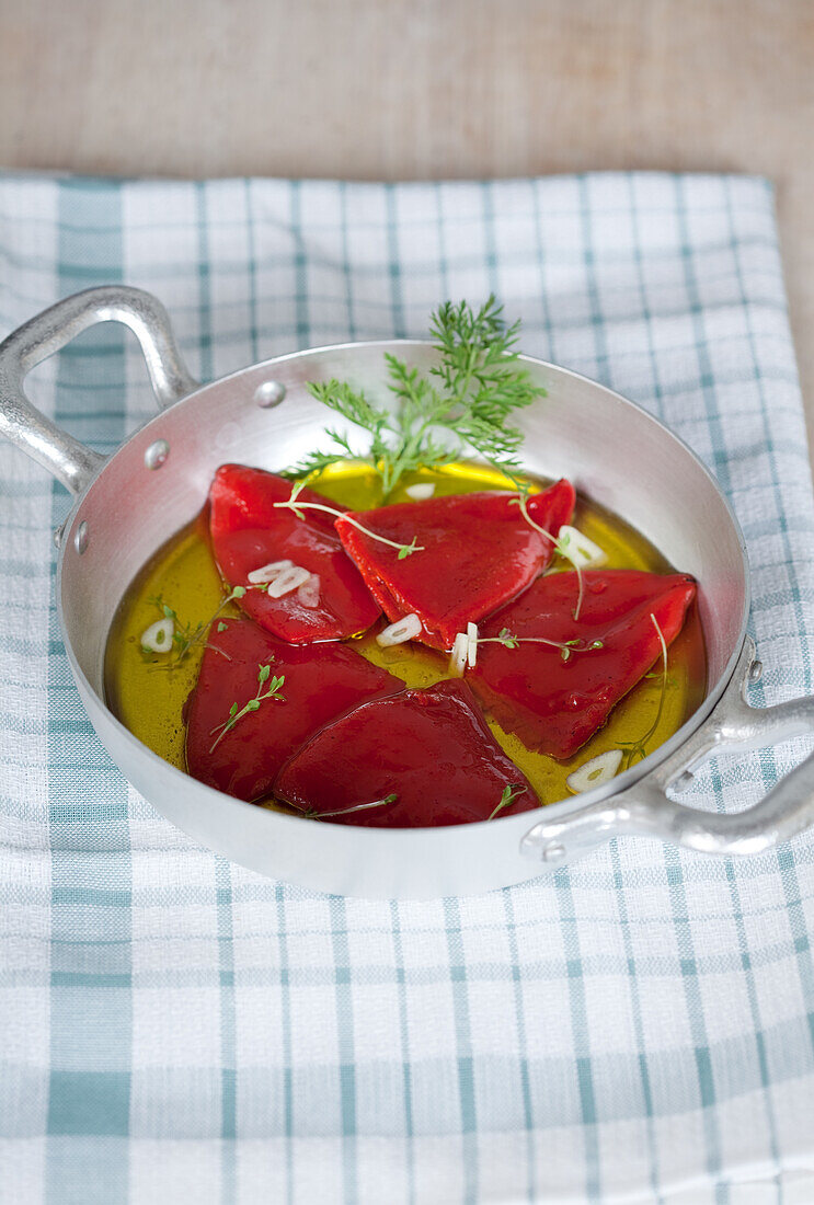 Piquillo peppers in olive oil