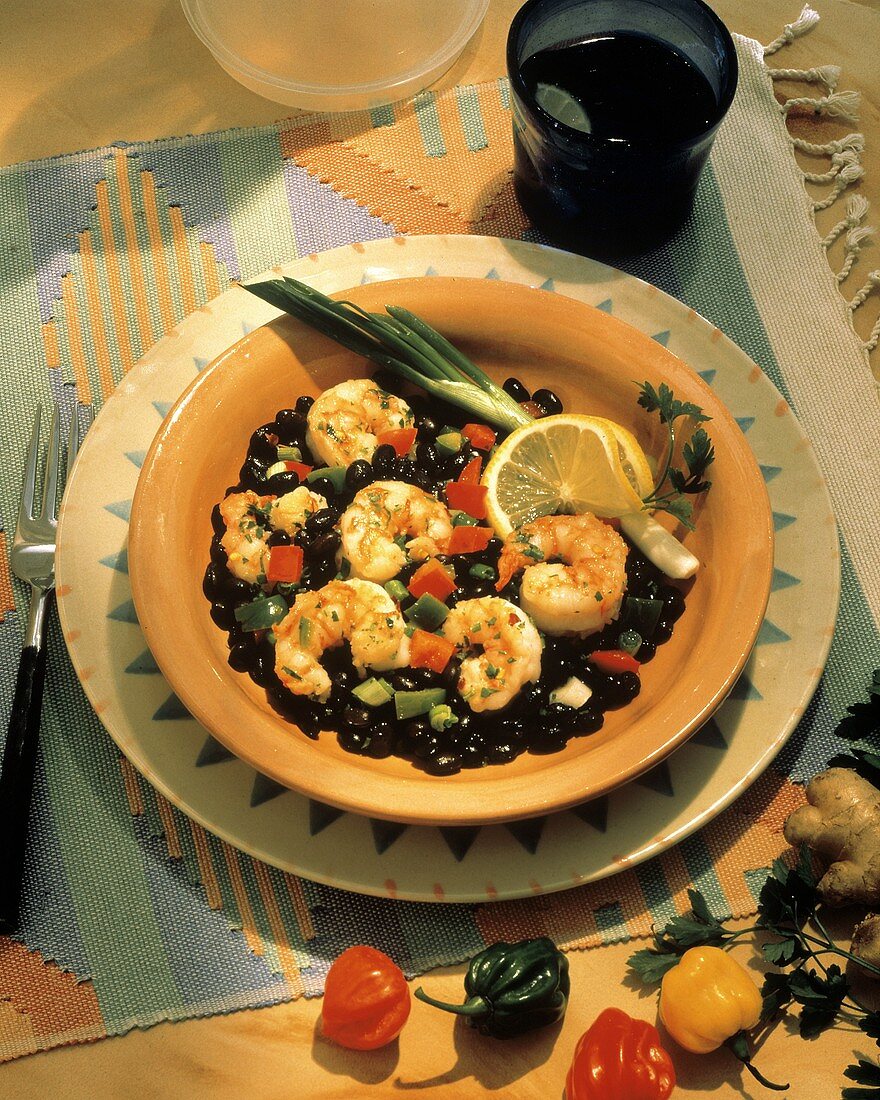 Shrimp with Black Beans