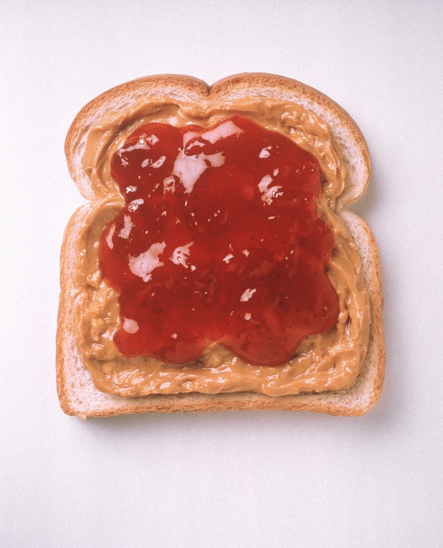 Peanut Butter and Jelly on a Single Slice of Bread