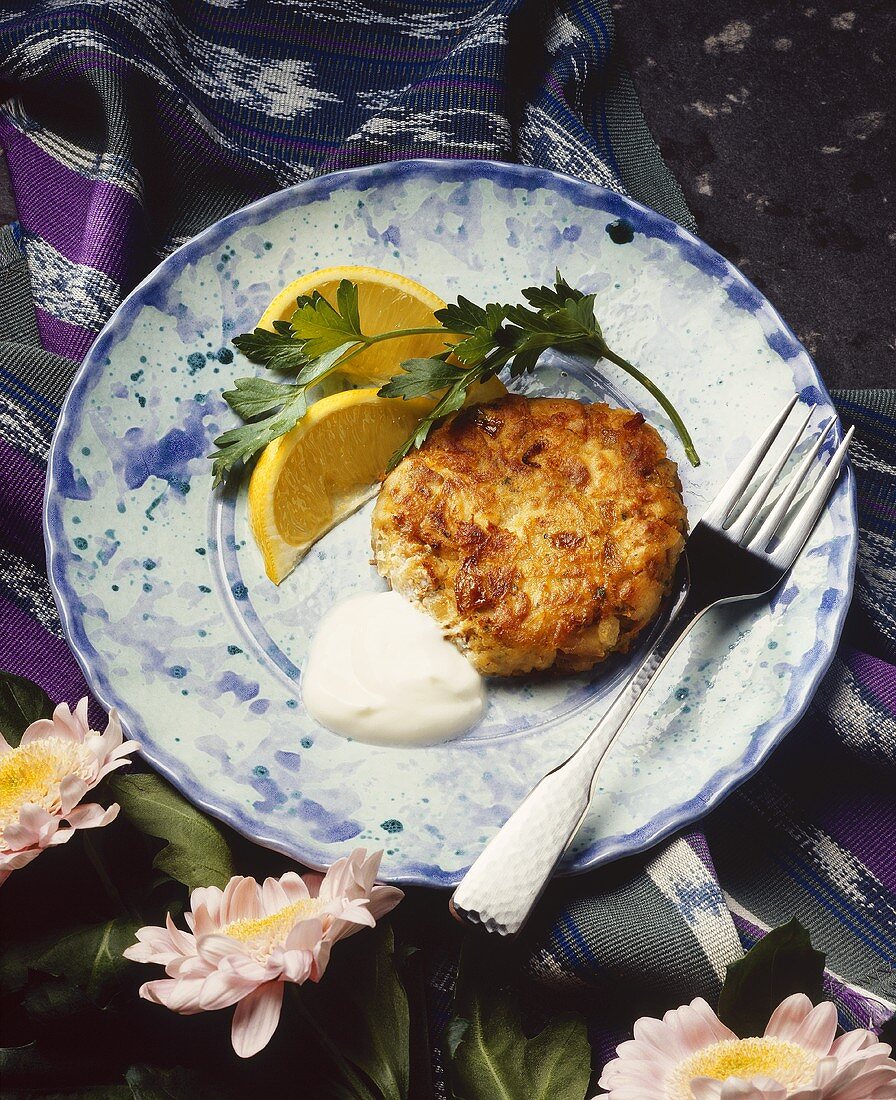 Crabcake mit Ztronen