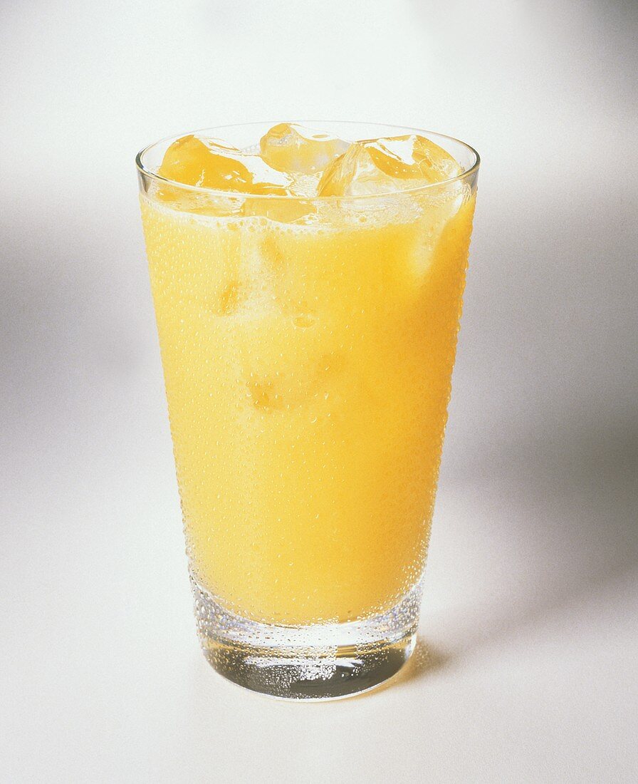 Glass of Orange Juice with Ice