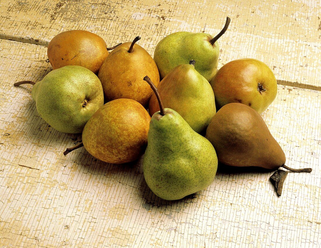 Assortment of Fresh Whole Pears