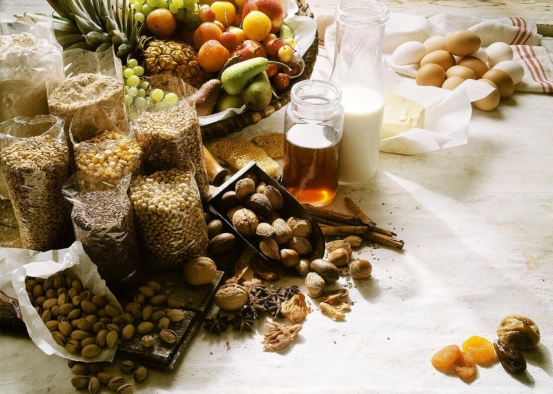 Ingredients for wholefood cooking