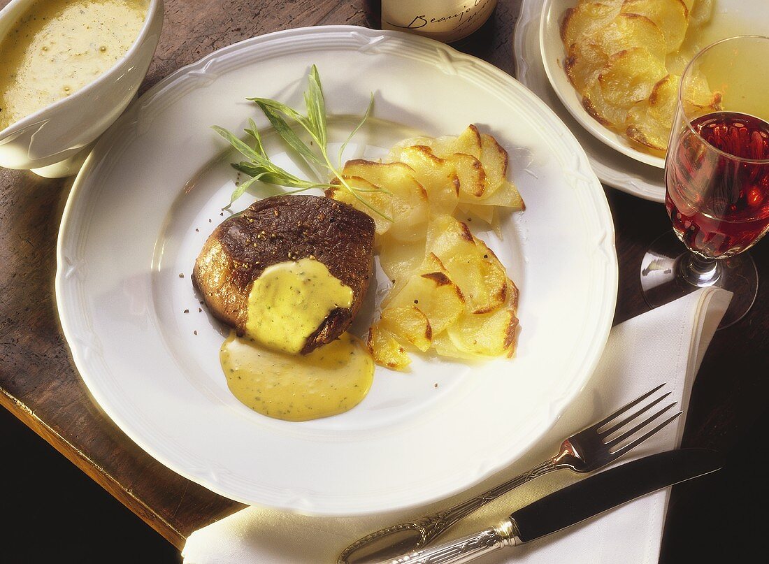 Filetsteaks mit Kartoffelgratin