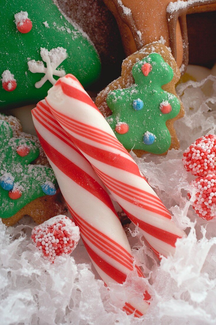 Christmas biscuits and sweets (close-up)