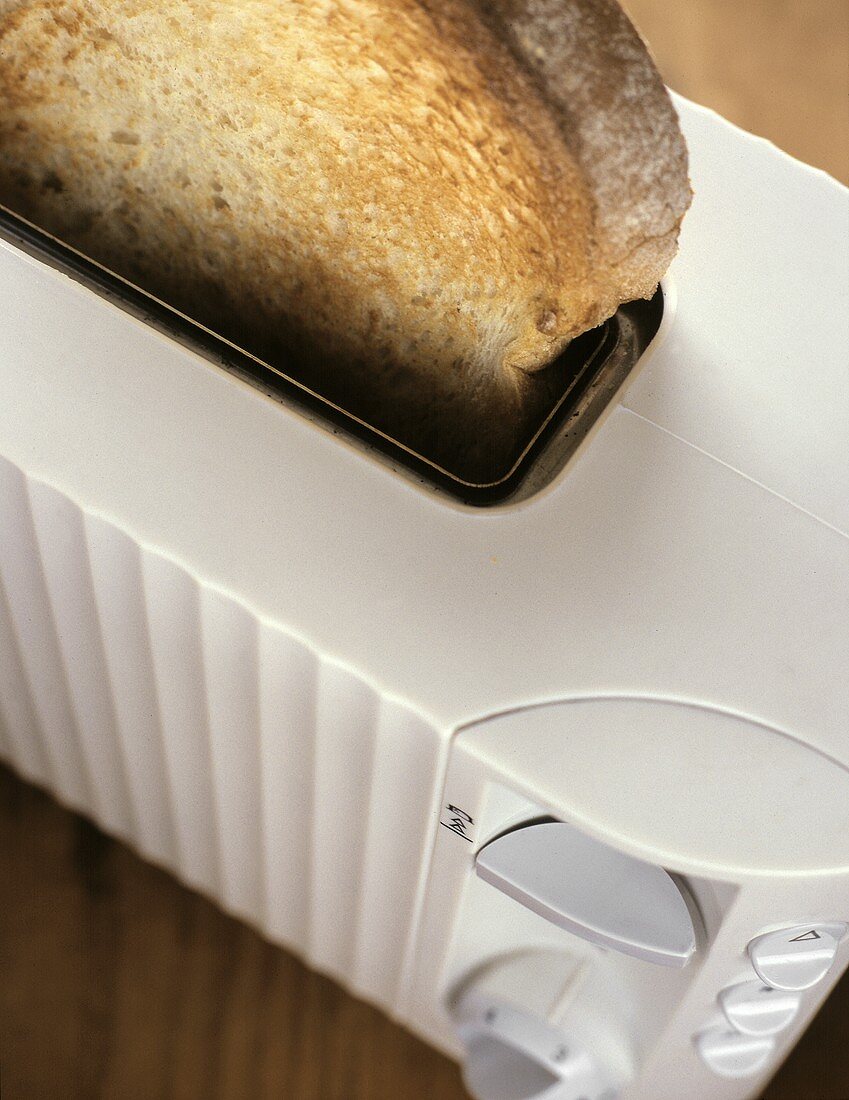 Toastscheibe in einem Toaster