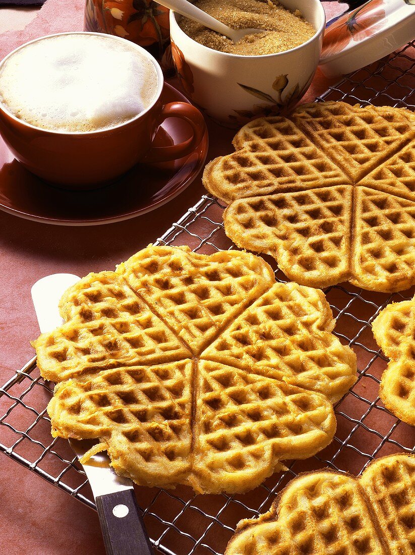 Sweet Carrot Waffles with Ginger