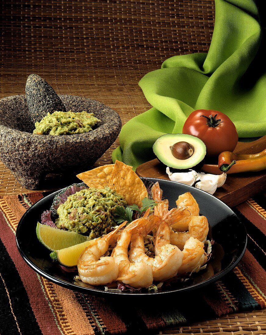 Sauteed Shrimp with Guacamole