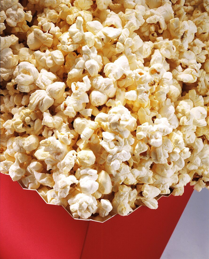 A Box of Popcorn Close Up