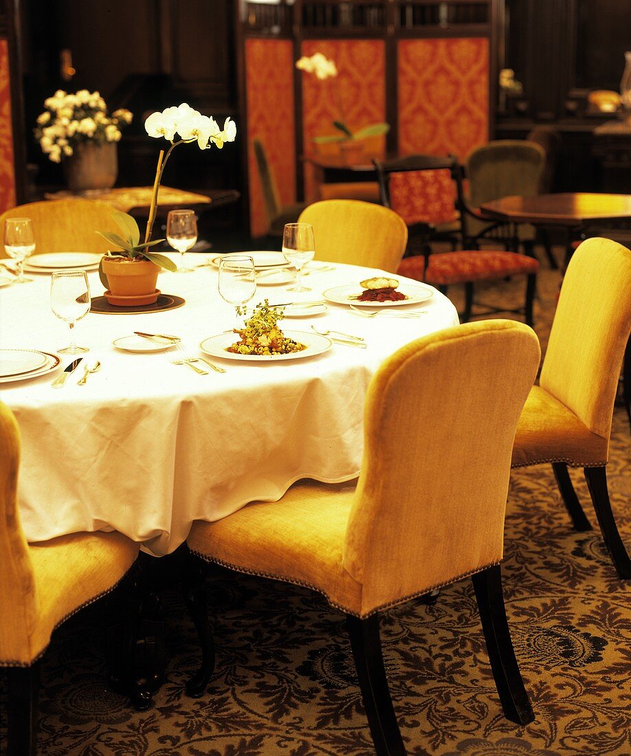 Gedeckter Tisch im Algonquin Hotel, New York